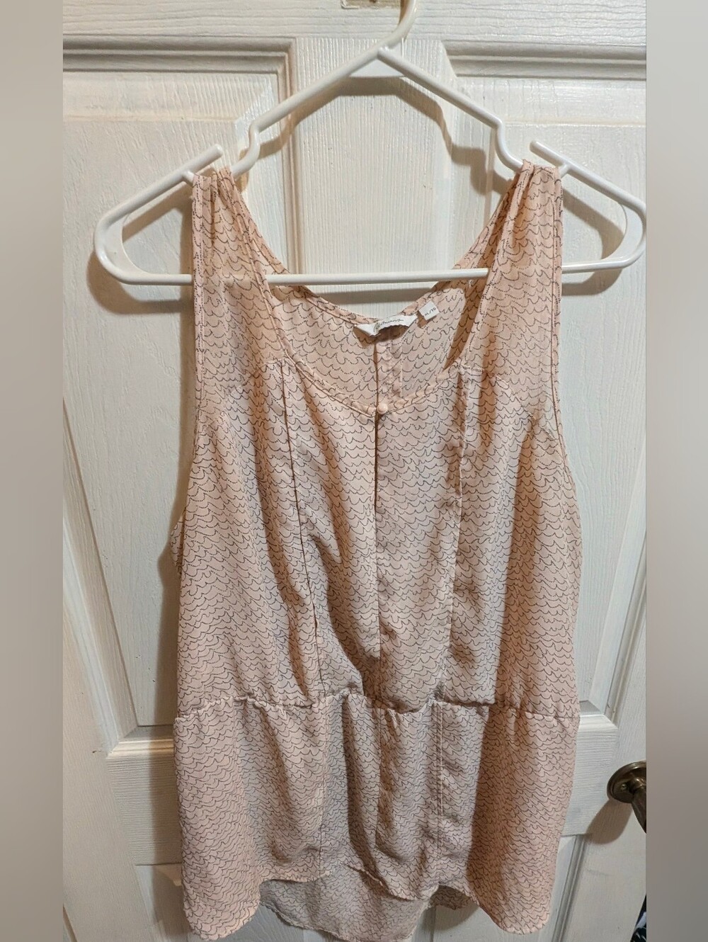 Women's Light Pink Peplum Sleeveless Blouse